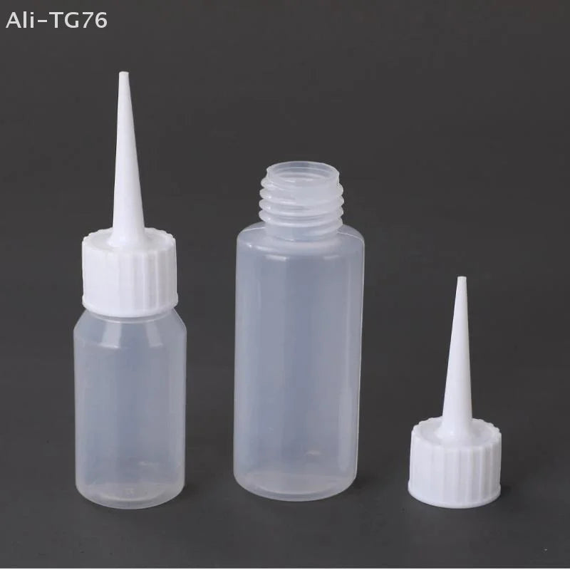 10-Pack Squeeze Bottles with Needle Nozzle Dropper Tips | PP