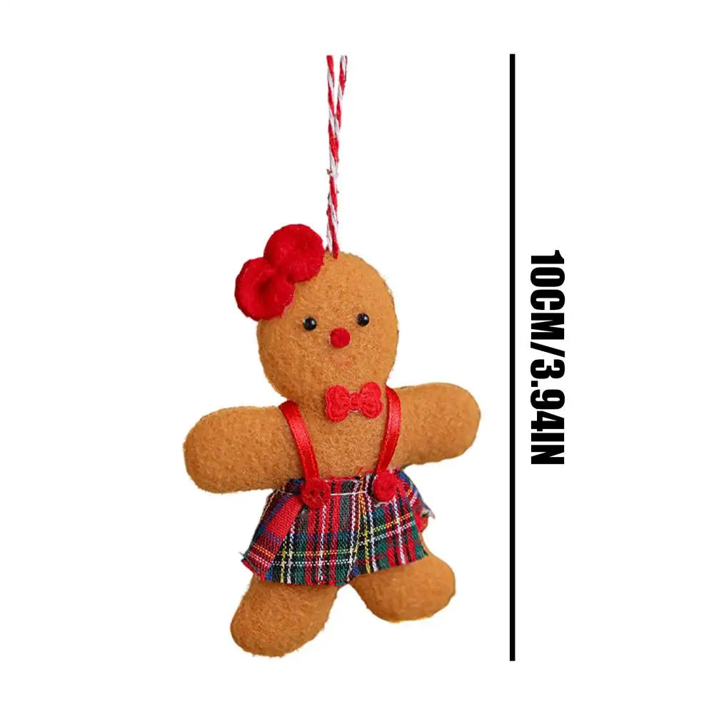 Gingerbread Christmas Ornament Festive Reusable Cute Cartoon Holiday Decor Christmas Gingerbread Figurines Ornaments For Dining Peaceful Pleasures Health and Wellness A China Mainland