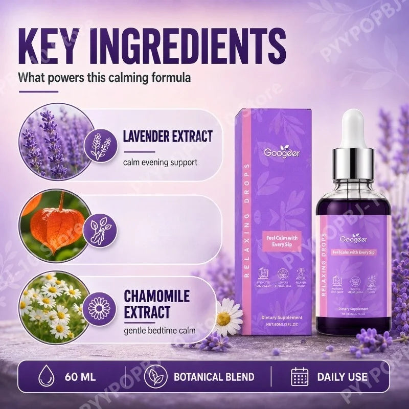 Googeer Botanical Drops – Lavender & Chamomile 60mL Wellness