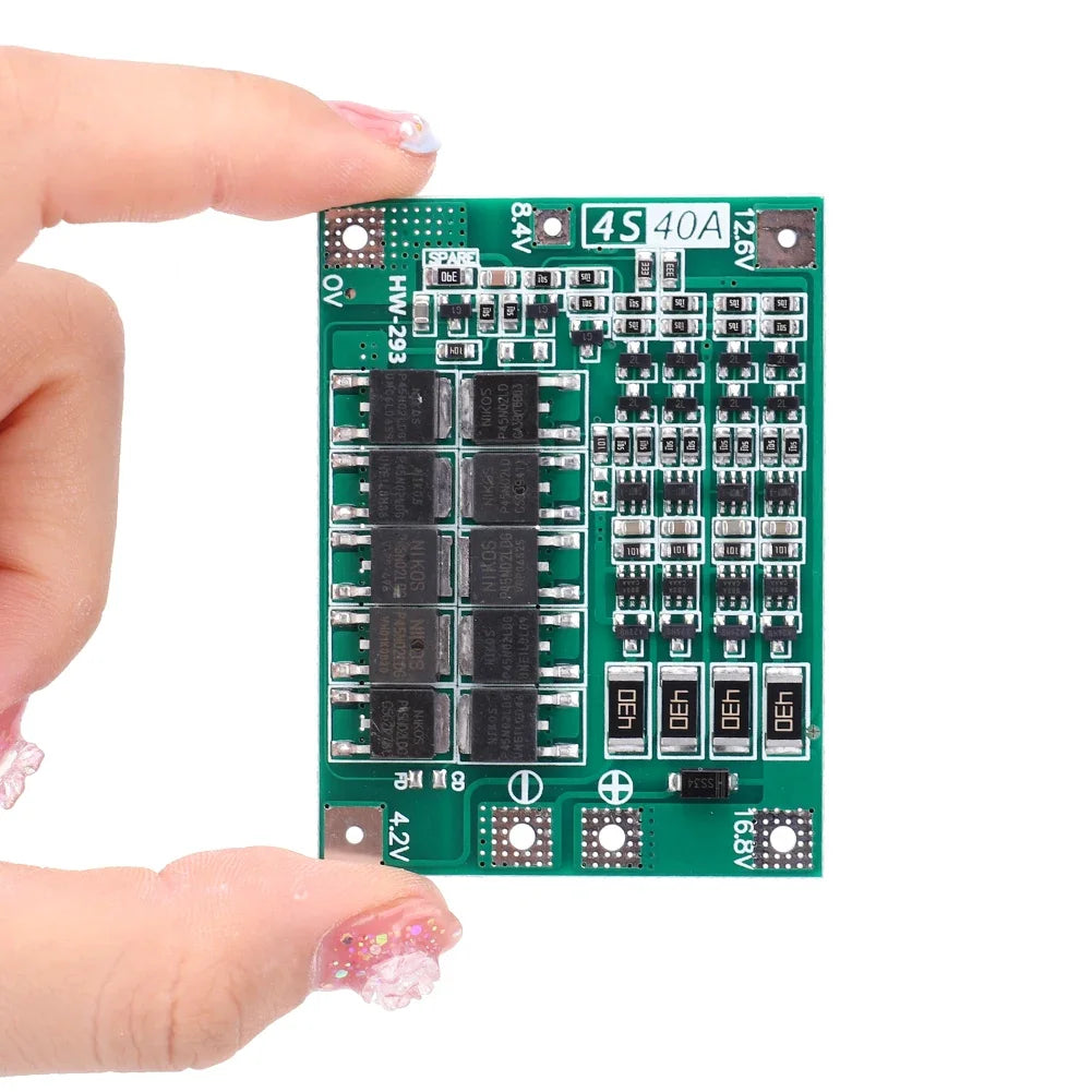 3S 4S 20A 40A 60A Li-ion Lithium Battery Charger Protection Board 18650 BMS Drill Motor 11.1V 12.6V/14.8V 16.8V Enhance/Balance Peaceful Pleasures Health and Wellness