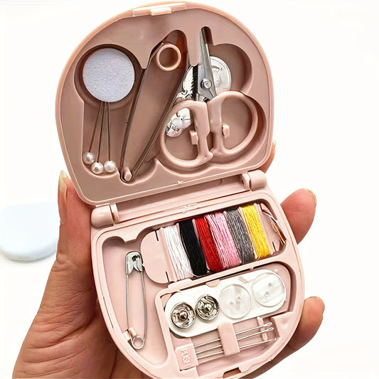 Pink Sewing Kit – Portable Complete Set for Home & Travel Portable Sewing Kit Peaceful Pleasures Health and Wellness
