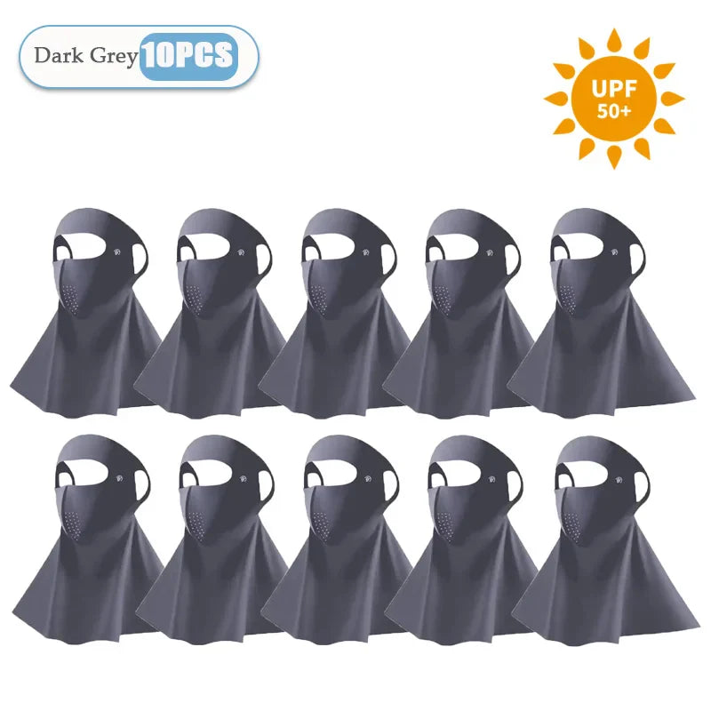 3D Ice Silk Sun Face Mask UPF50+ UV Balaclava for Cycling