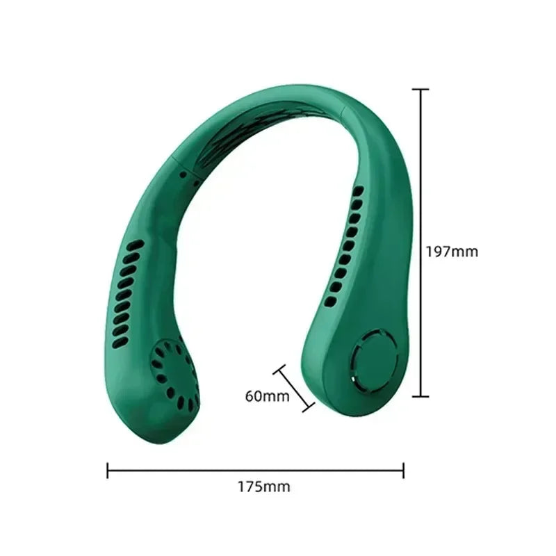 Portable Bladeless Neck Fan – USB Rechargeable 3 Speed