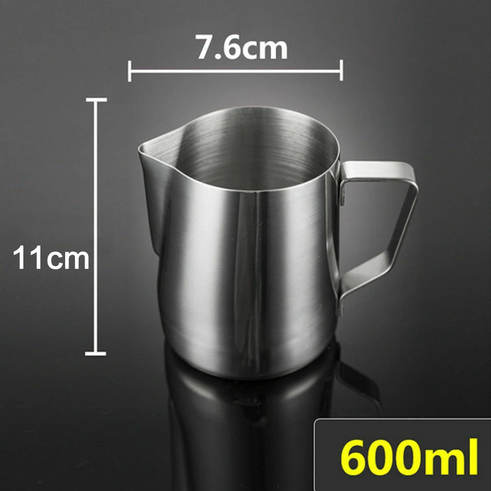 Stainless Steel Milk Frothing Pitcher – Latte Art Coffee Jug | 100ml, 350ml & 600ml