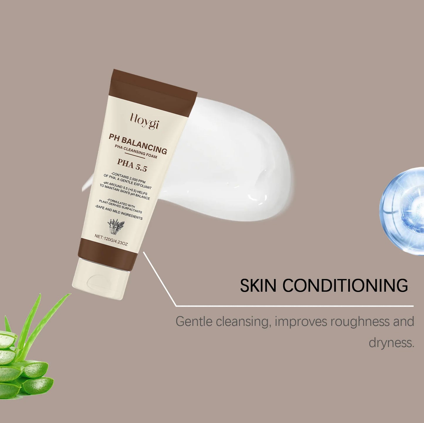 Hydrating Cleansing Foam – Gentle Aloe & Mint Face Wash