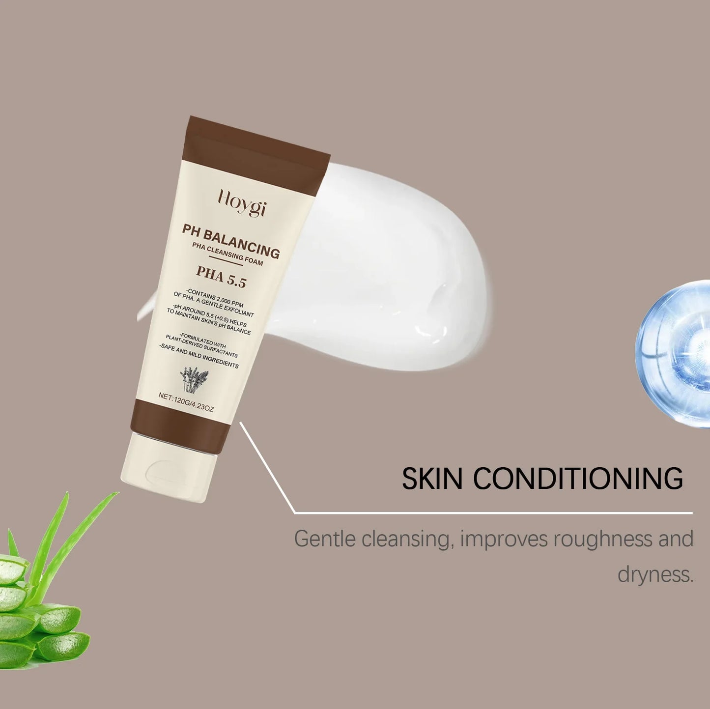 Hoygi Hydrating Cleansing Foam – Aloe & Mint Gentle Face Wash