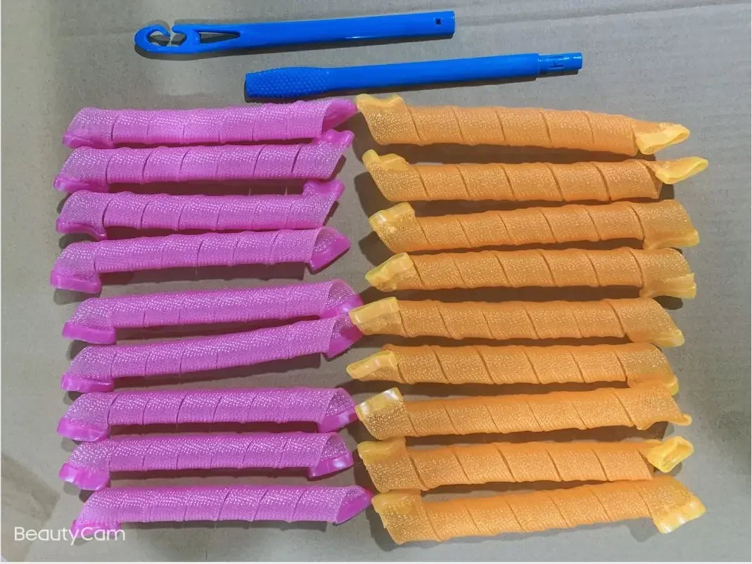 Snail Shape Spiral Hair Rollers – No Heat Magic Curlers