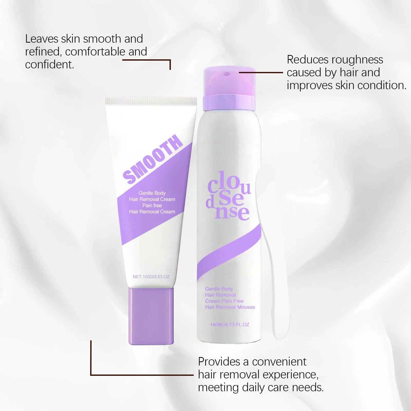 Smooth Body Hair Removal Kit Painless Removal Effective Repair After Shave Discomfort Easy Operate Full Body Use Hair Remove Set Peaceful Pleasures Health and Wellness