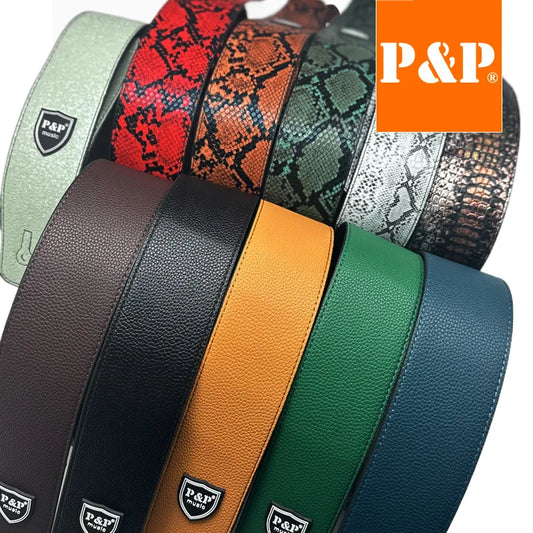 P&PWidth PU Leather Guitar Strap Widen Adjustable Soft Belt Electric Peaceful Pleasures Health and Wellness