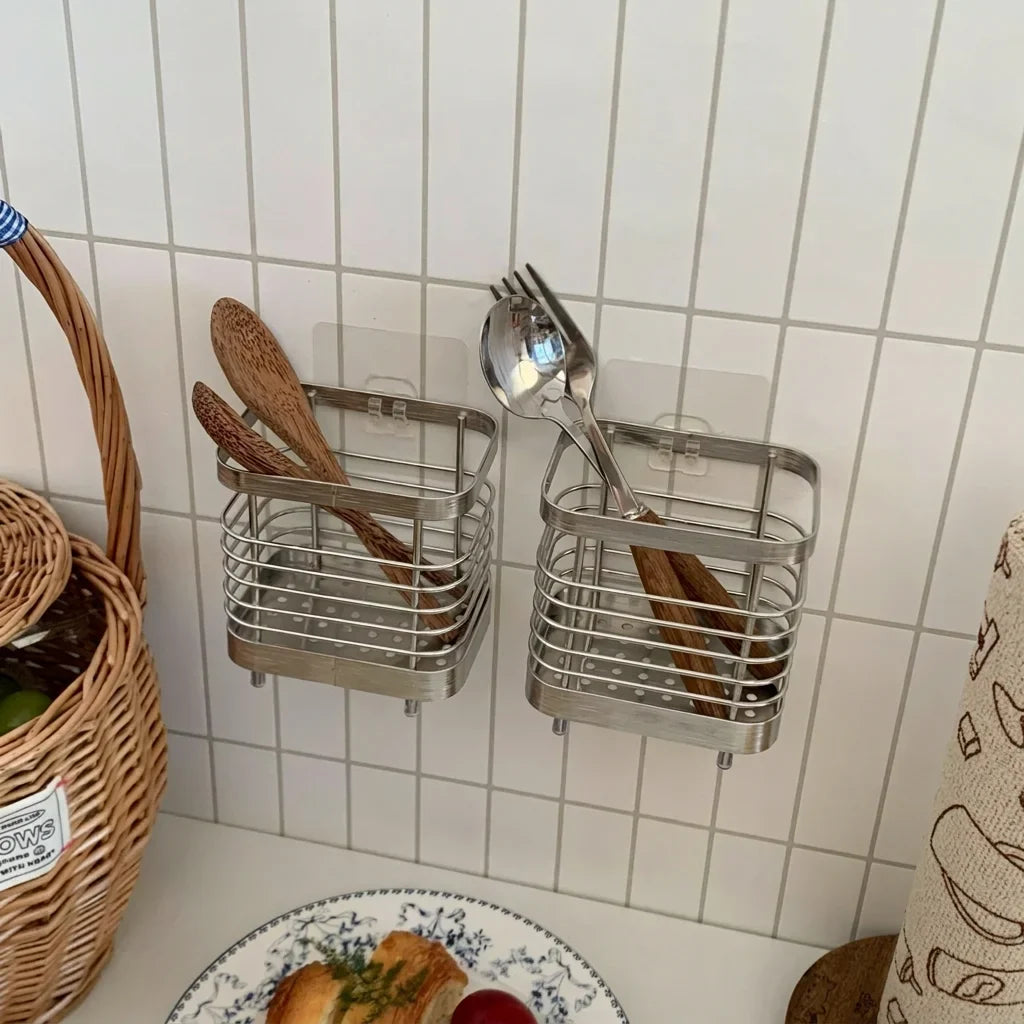 Stainless Steel Utensil Holder & Cutlery Organizer Rack