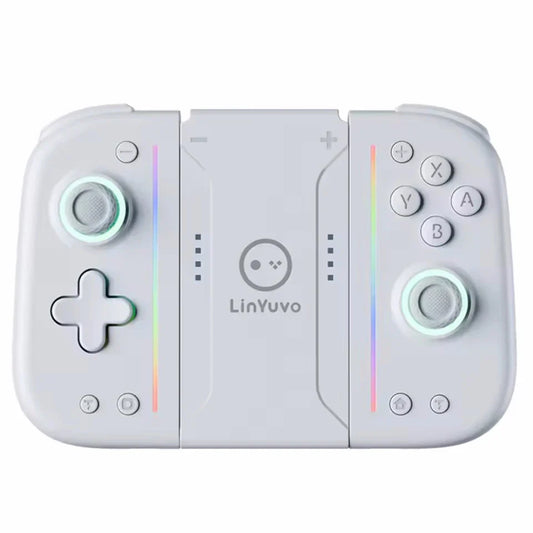 AyeBeau Wireless Gamepad for Nintendo Switch iOS Android PC Wireless Game Controller Oasis Select white gray