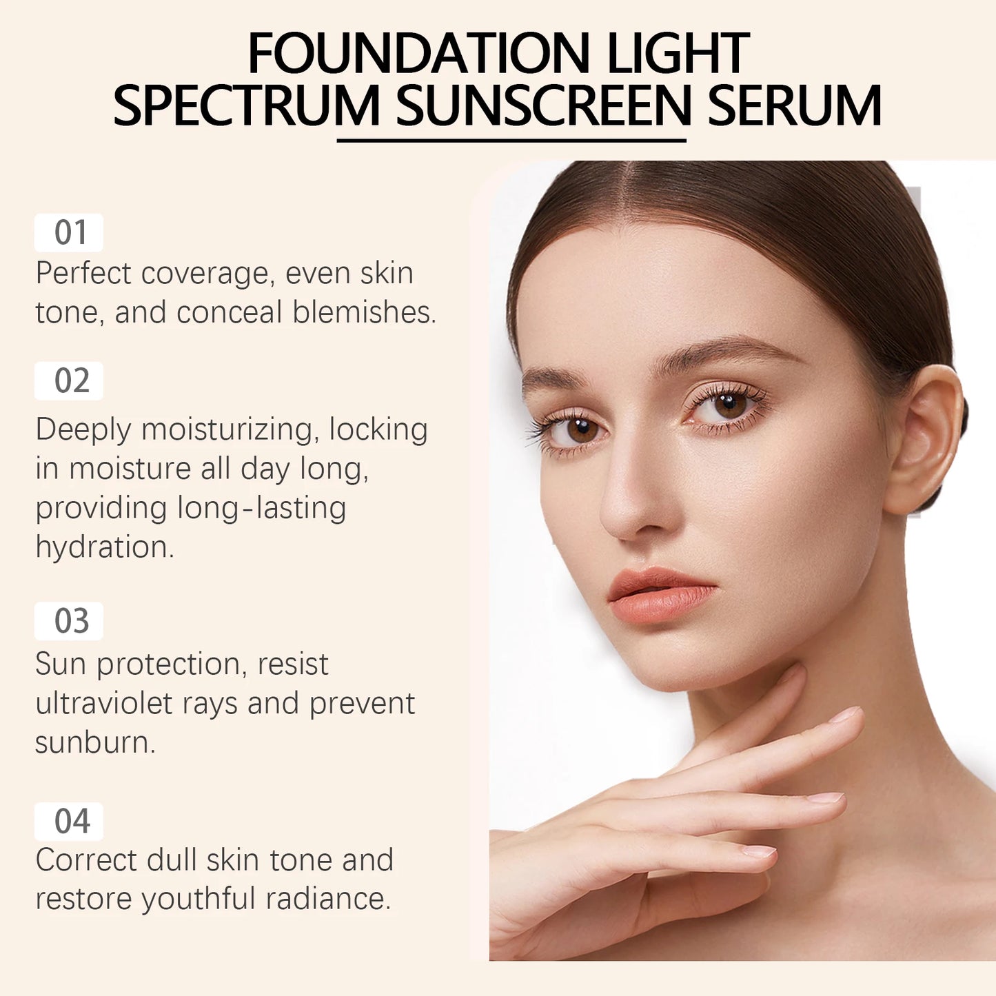 4-in-1 Color Changing Foundation SPF 50 Serum | Full Coverage