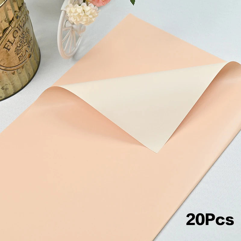 20Pcs Waterproof Two-Sided Floral Wrapping Paper 58×58cm