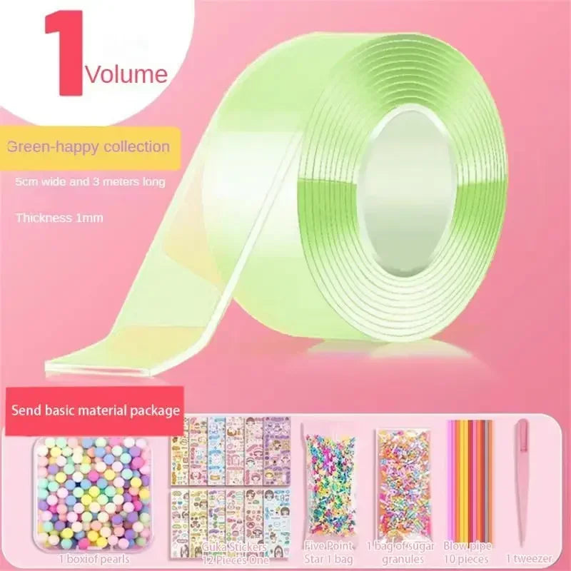 Double Sided Tape Glitter Adhesive Toy Making Home Improvement Uses Foam Colors Thermal Bonding Blow Molded Reusable Adhesive Peaceful Pleasures Health and Wellness D