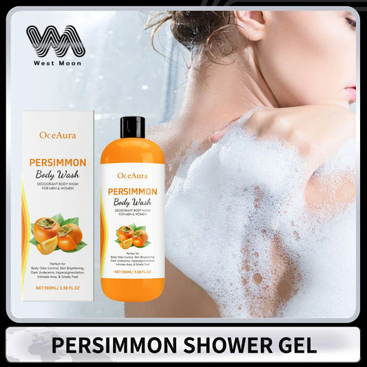 OceAura Persimmon Body Wash | Exfoliating Shower Gel 100ml Exfoliating Shower Gel Oasis Select