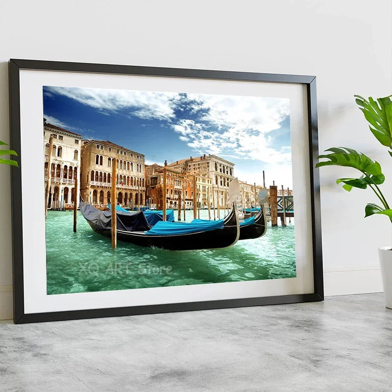 Famous Venice Italy Canvas Painting Wall Art Sunset Natural Scenery Pictures Posters and Prints for Living Room Home Decorati Peaceful Pleasures Health and Wellness