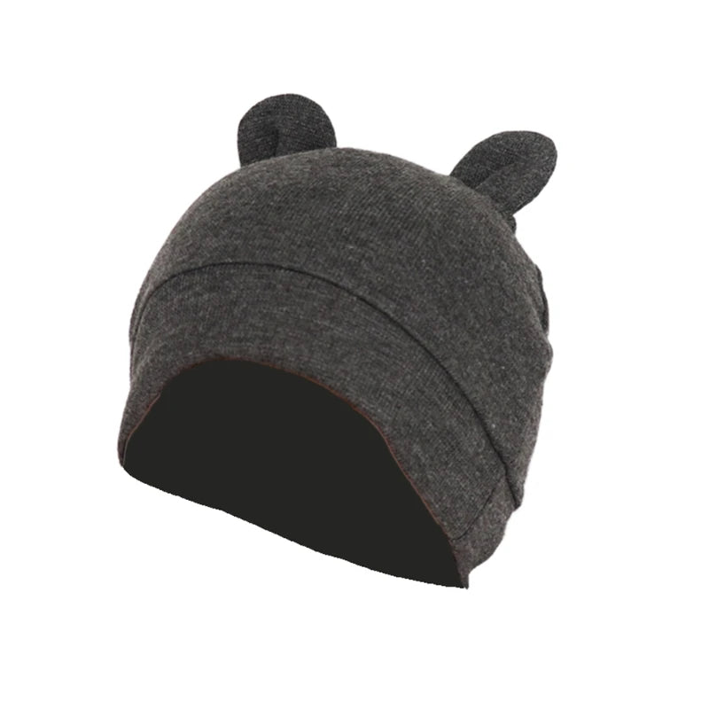 Infant Cotton Baby Bonnet Hospital Hat | Soft Solid Color 0-24M
