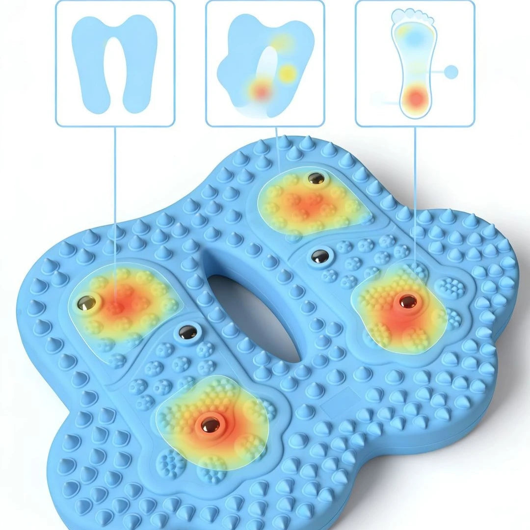 Large Household Inflatable Foot Massager Anti-slip Magnet Stone Stepper Pad Pressure Points in Situ Sports Fitness Equipment Peaceful Pleasures Health and Wellness