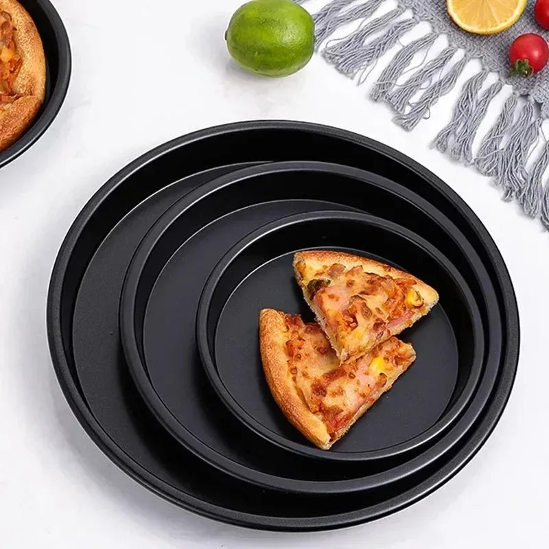 Non-Stick Carbon Steel Pizza Pan – 6"/8"/10" Baking Tray & Mold