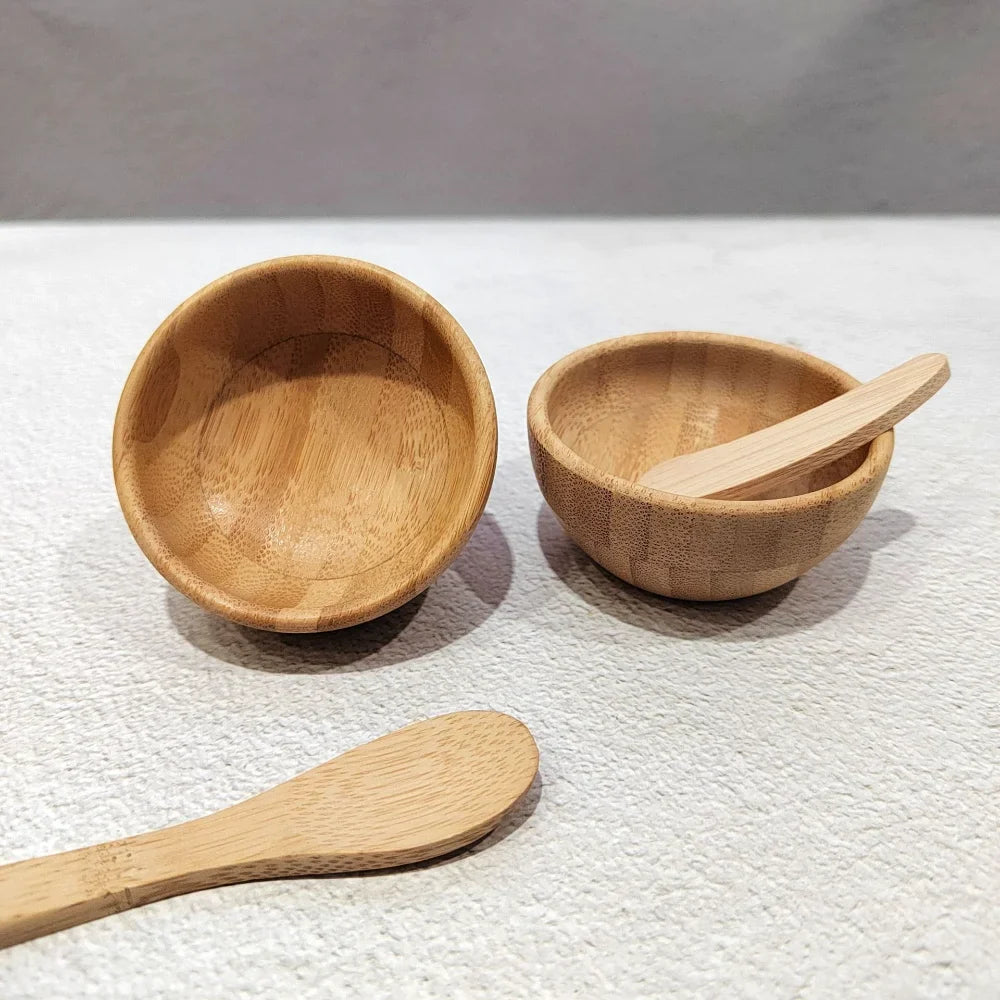 Bamboo Face Mask Kit – 3-Piece Mixing Bowl, Spoon & Spatula