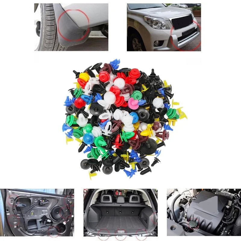 Universal Car Plastic Clips Fastener Kit 50/1000Pcs – Auto Trim