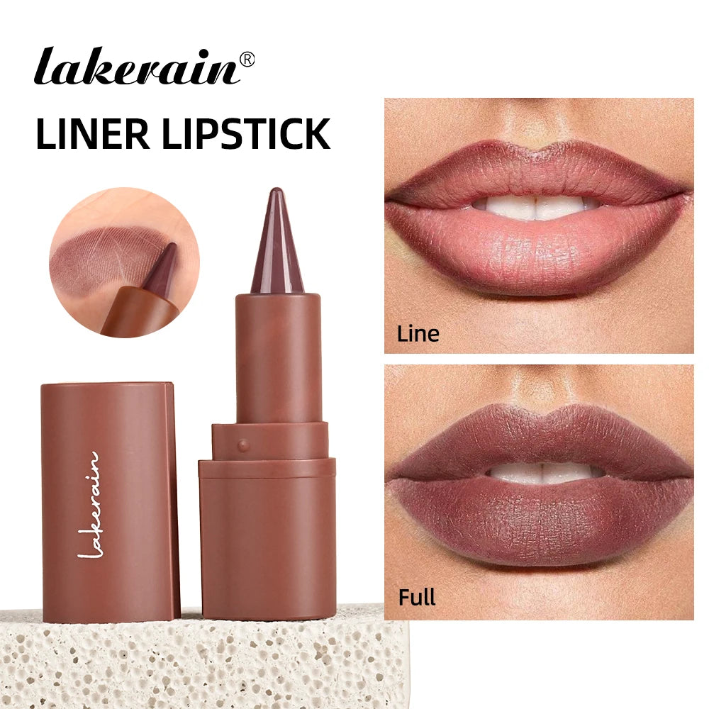 2 IN 1 Lip Liner & Lipstick Gradient Lip Liner Red Brown Lipsticks Pencil Lasting Waterproof Lip Stick Sexy Women Lip Cosmetics Peaceful Pleasures Health and Wellness