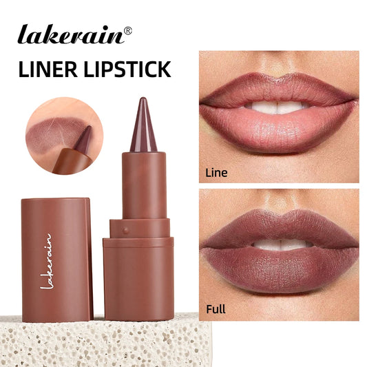 2 IN 1 Lip Liner & Lipstick Gradient Lip Liner Red Brown Lipsticks Pencil Lasting Waterproof Lip Stick Sexy Women Lip Cosmetics Peaceful Pleasures Health and Wellness