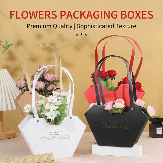 Heart-Shaped Paper Flower Gift Box with Handle | DIY Floral Floral Gift Box Oasis Select