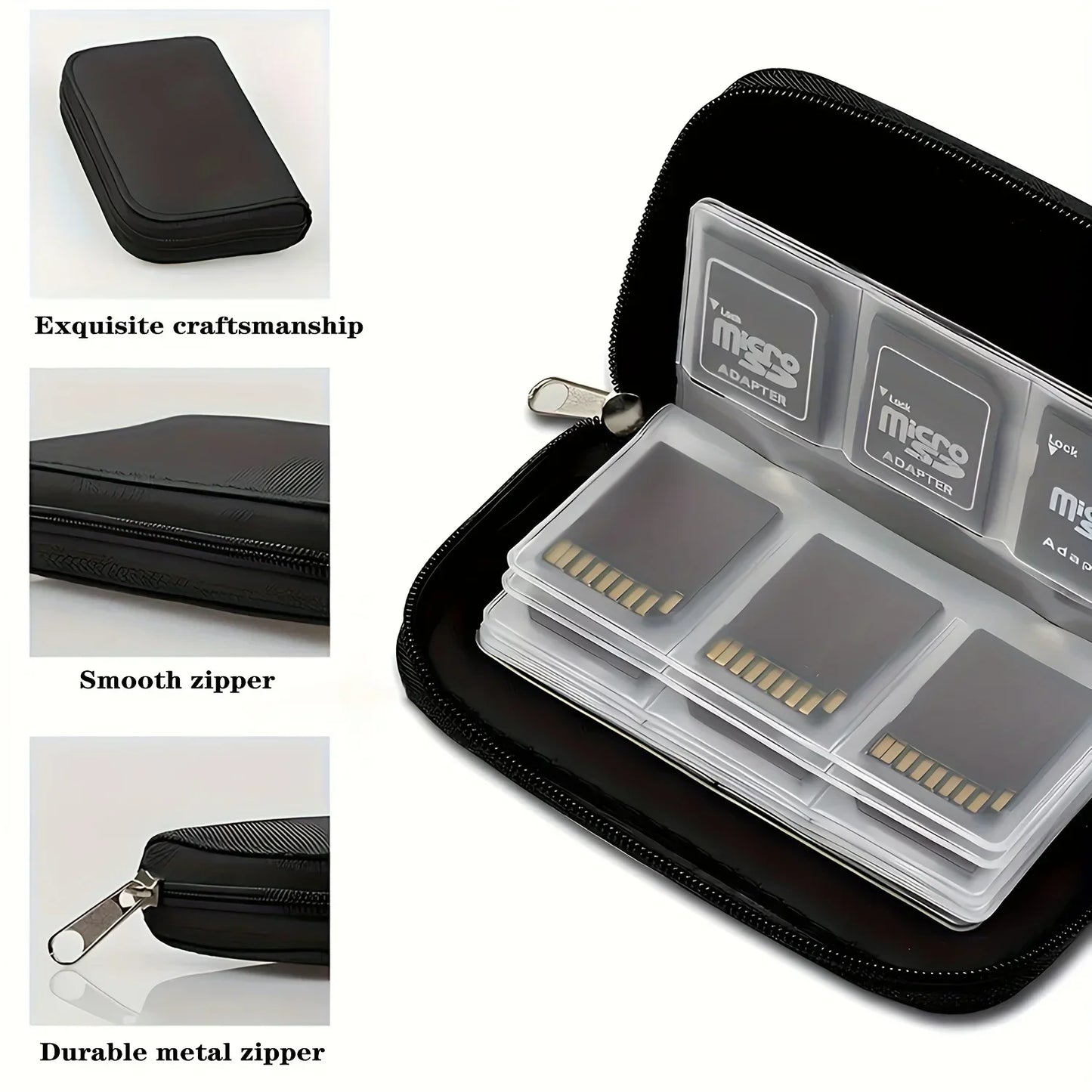 Memory Card Storage Bag Carrying Case Holder Wallet 22 Slots for CF/SD/Micro SD/SDHC/MS/DS Game Accessories memory card box Peaceful Pleasures Health and Wellness