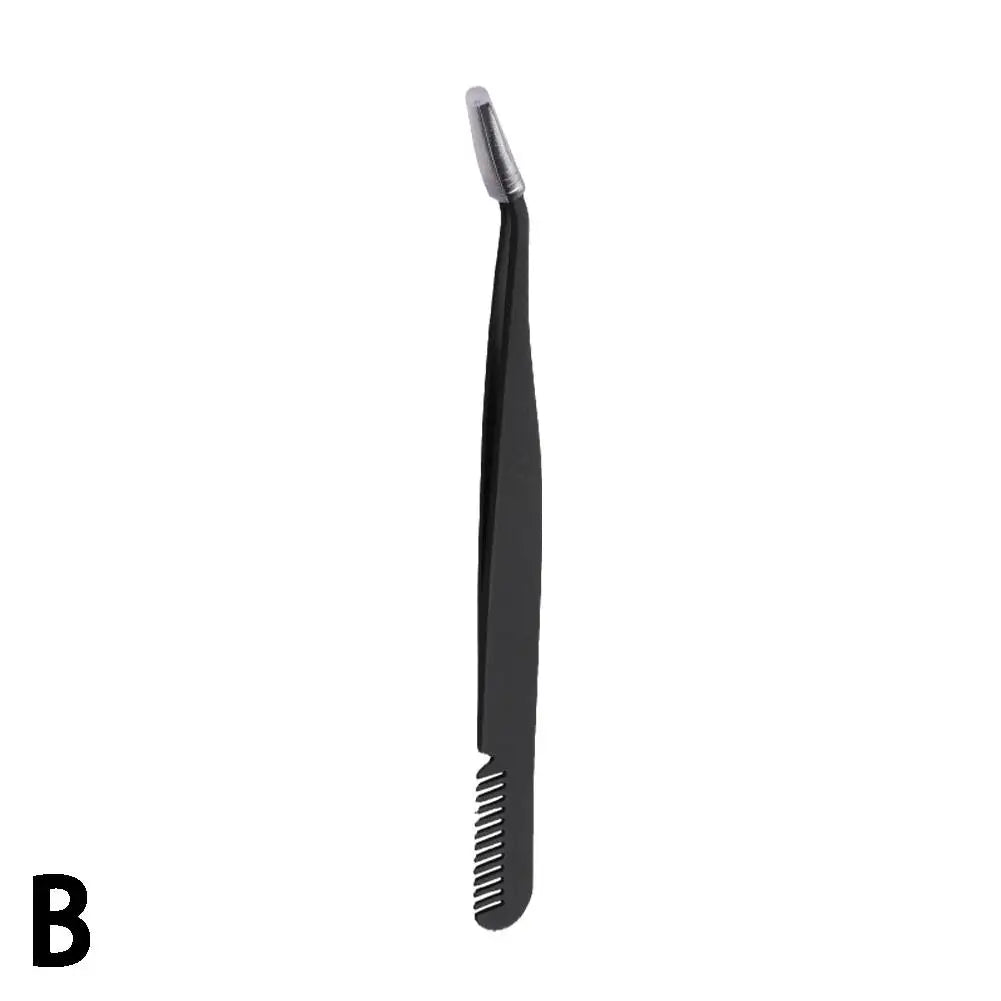 Stainless Steel Eyelash Extension Tweezers – Curved & Straight