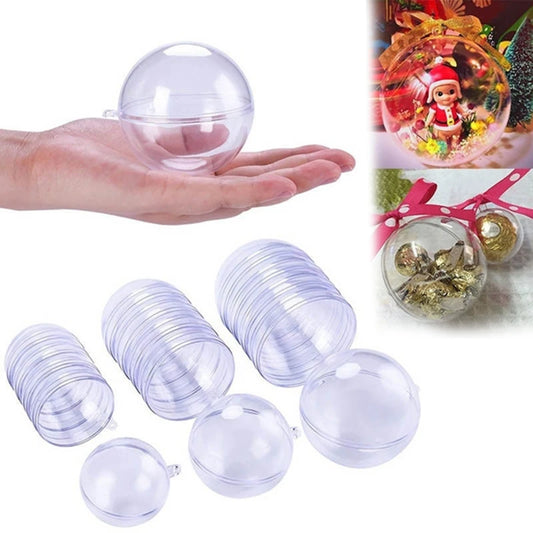 Fillable Clear Plastic Christmas Ornament Balls 4–10cm Baubles Christmas Ornament Ball Peaceful Pleasures Health and Wellness