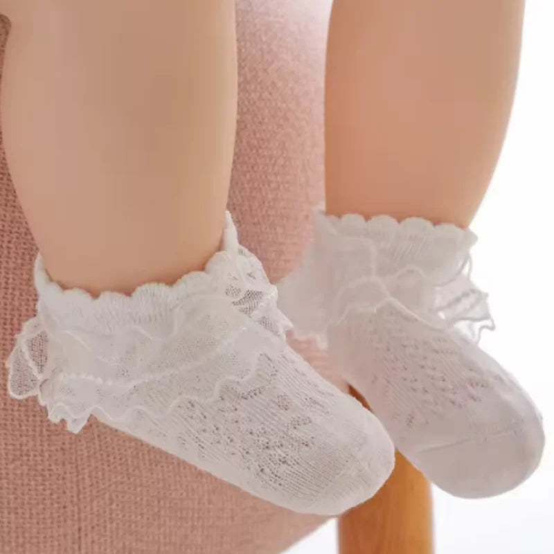 0-12Y Spring Summer Children Lace Socks Baby Girls Cotton Mesh Stockings Princess Short Dance Socks Kids Socks Ruffle Socks Peaceful Pleasures Health and Wellness