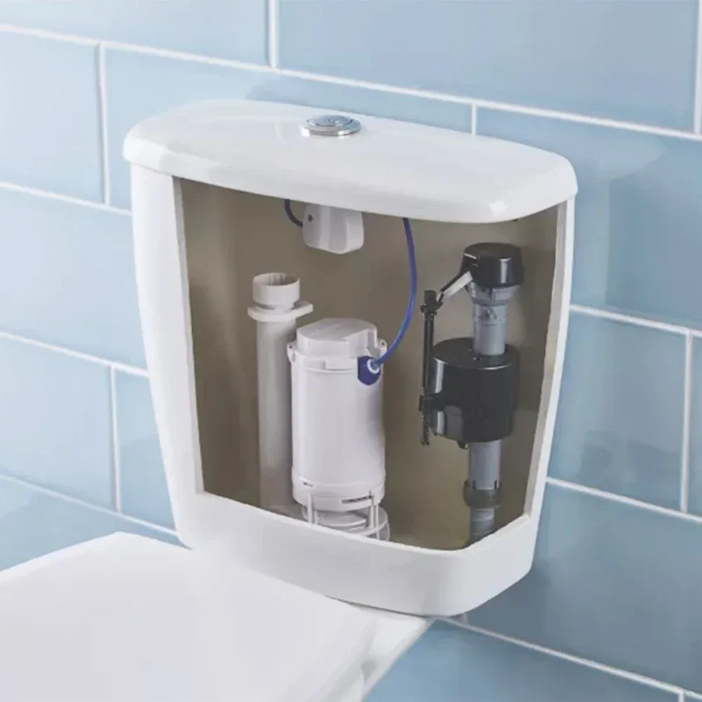 Dual Flush Push Button Valve 27.5cm – Toilet Cistern White