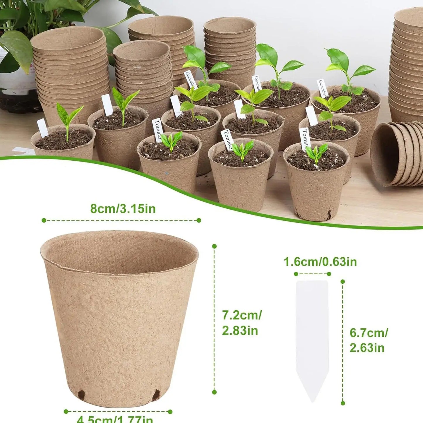 Seedling Pots 45 Pieces Gardening Breathable Round Plant Seedling Pots For Yard Backyard Balcony Flowers Vegetables Succulents Peaceful Pleasures Health and Wellness