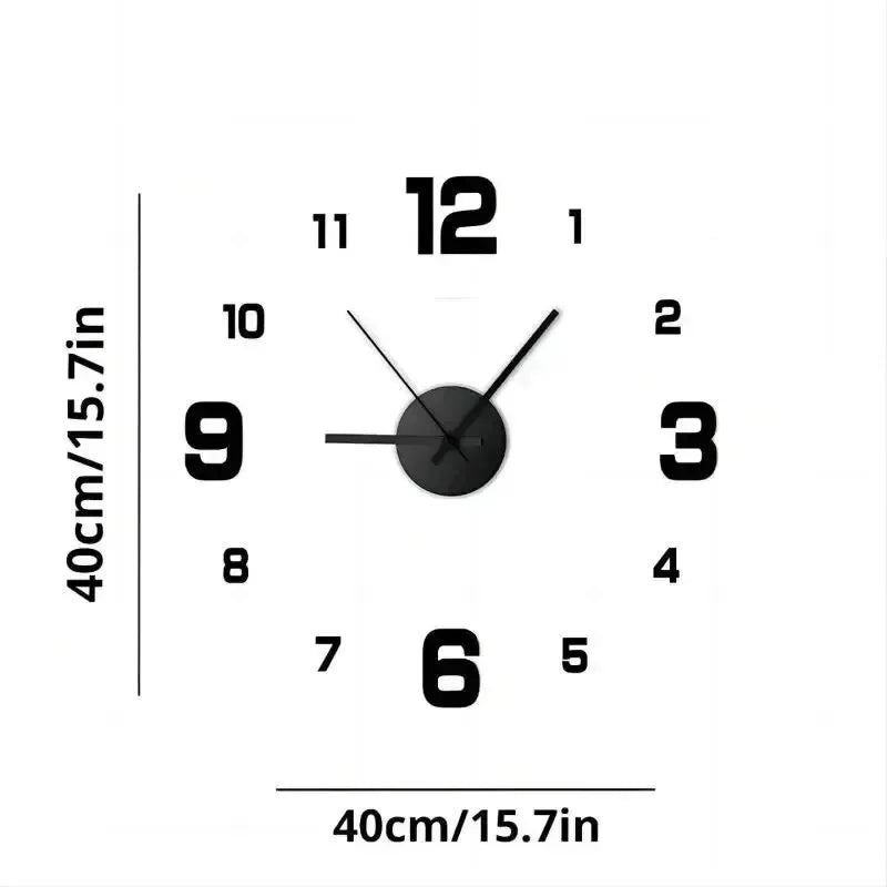3D DIY Acrylic Wall Clock – Modern Large Frameless Quartz Decor DIY Wall Clock Peaceful Pleasures Health and Wellness