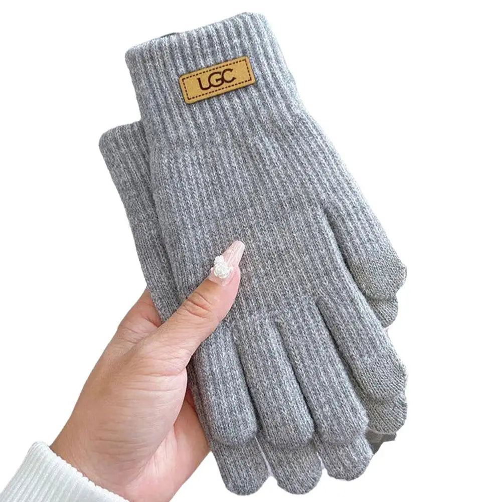 Women's Winter Knitted Touchscreen Gloves – Fleece Lined Winter Knitted Gloves Peaceful Pleasures Health and Wellness F