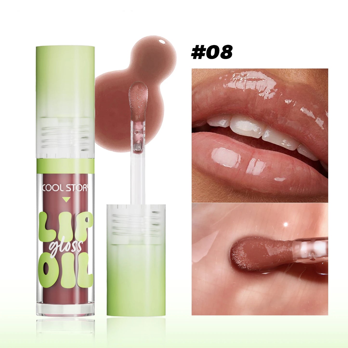Crystal Jelly Lip Gloss & Lip Oil | Mirror Shine Non-Sticky
