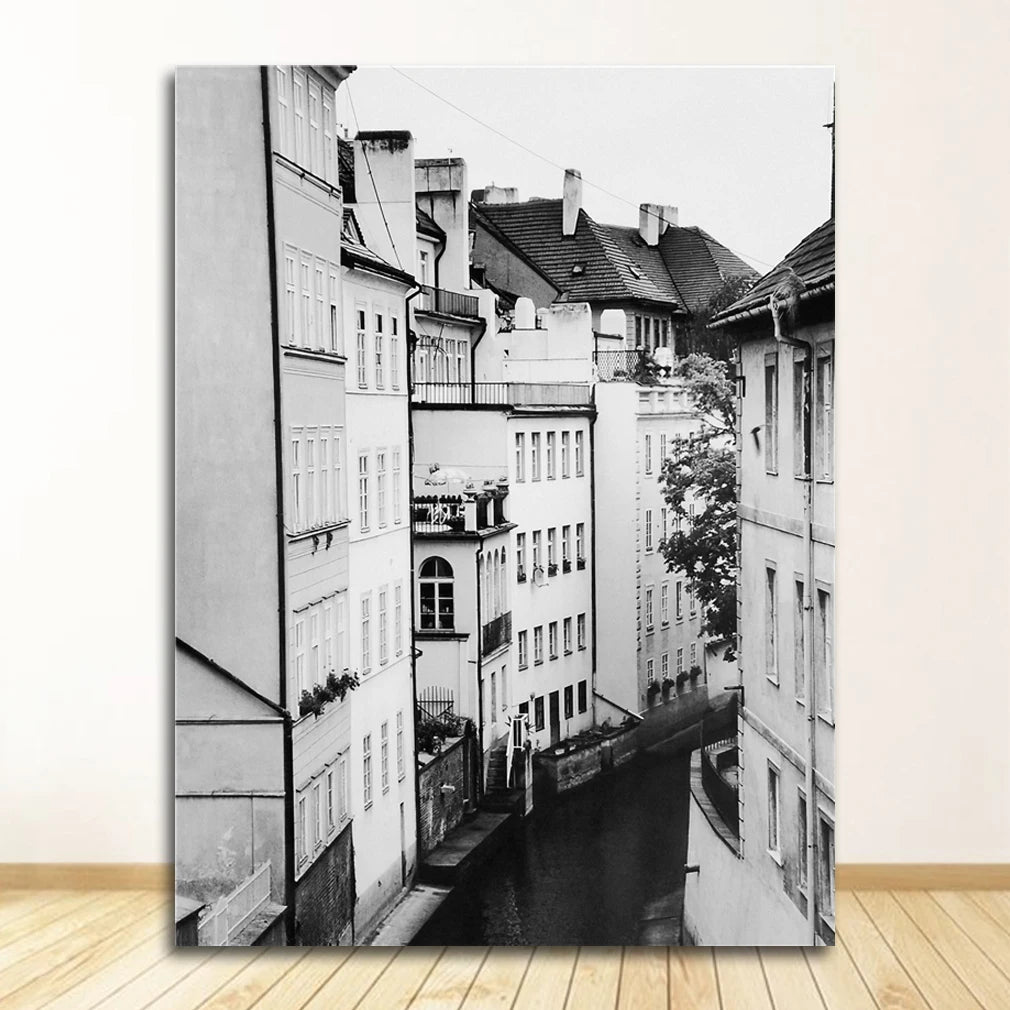 White Retro Poster Wall Pictures For Living Room Decor Paris Landscape Wall Art Canvas Painting Nordic Posters And Prints Black Peaceful Pleasures Health and Wellness 1097XX01 30x40cm Unframed