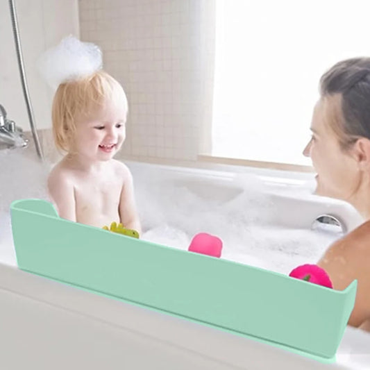 Silicone Bathtub Splash Guard & Play Shelf – 11 Suction Cups Bathtub Splash Guard Peaceful Pleasures Health and Wellness