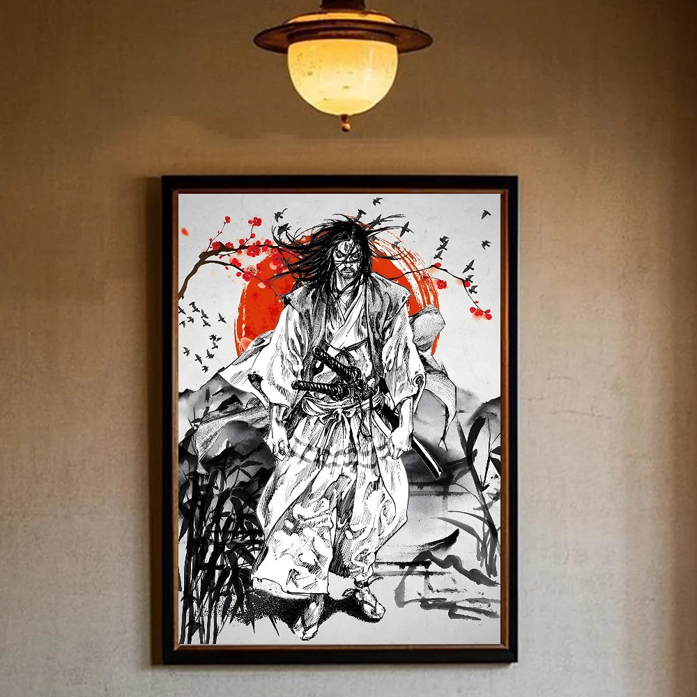Vagabond Manga Poster – HD Waterproof Sticky Wall Art Decor Manga Wall Poster Peaceful Pleasures Health and Wellness