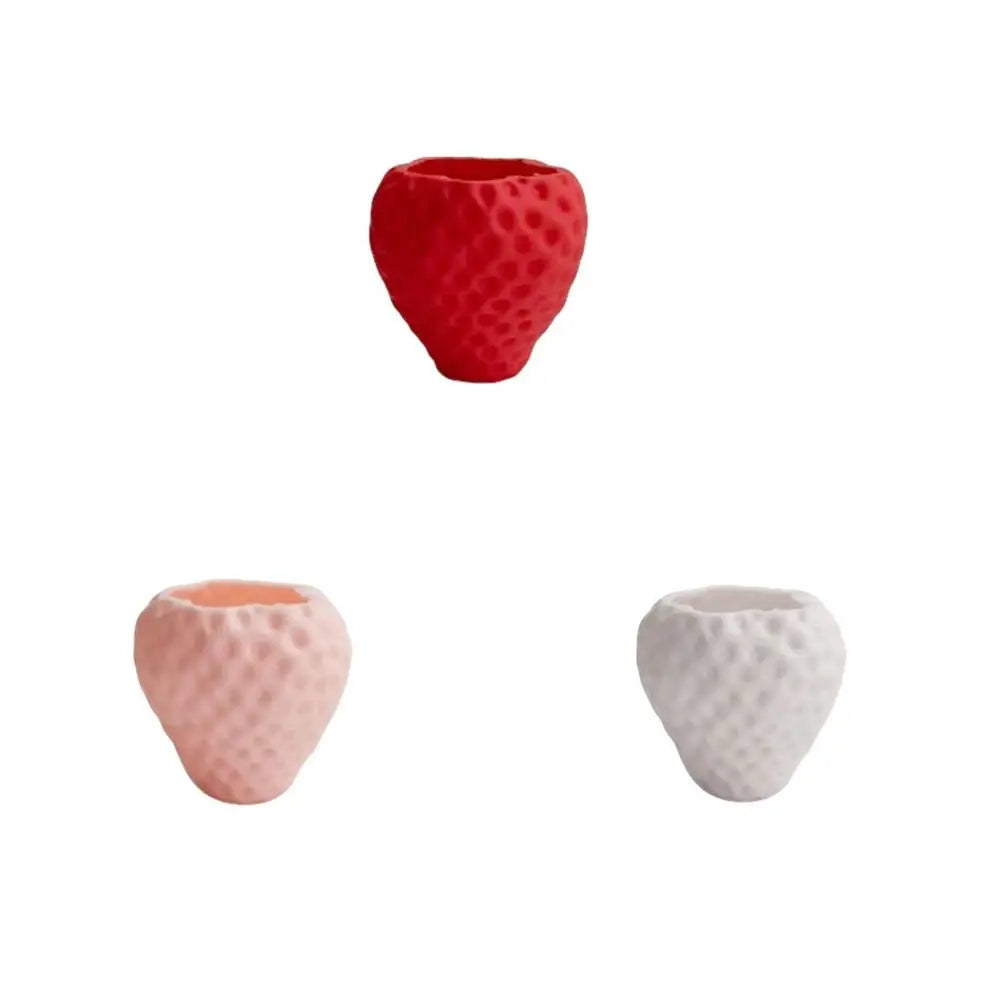 Strawberry Flower Pot – Cute Desktop Planter & Storage Box