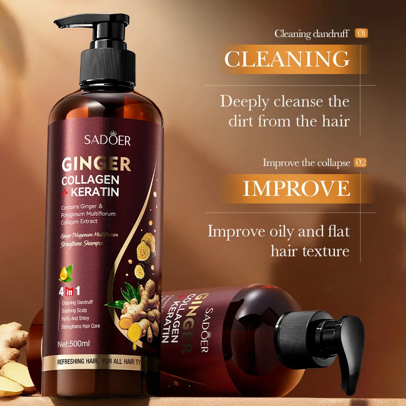 Ginger & Polygonum Multiflorum Strengthening Shampoo 500ml
