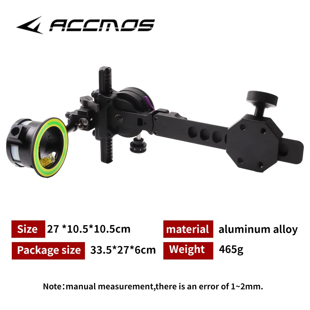 Archery 1 Pin Bow Sight Single Needle Aiming Fast Point Long Bar