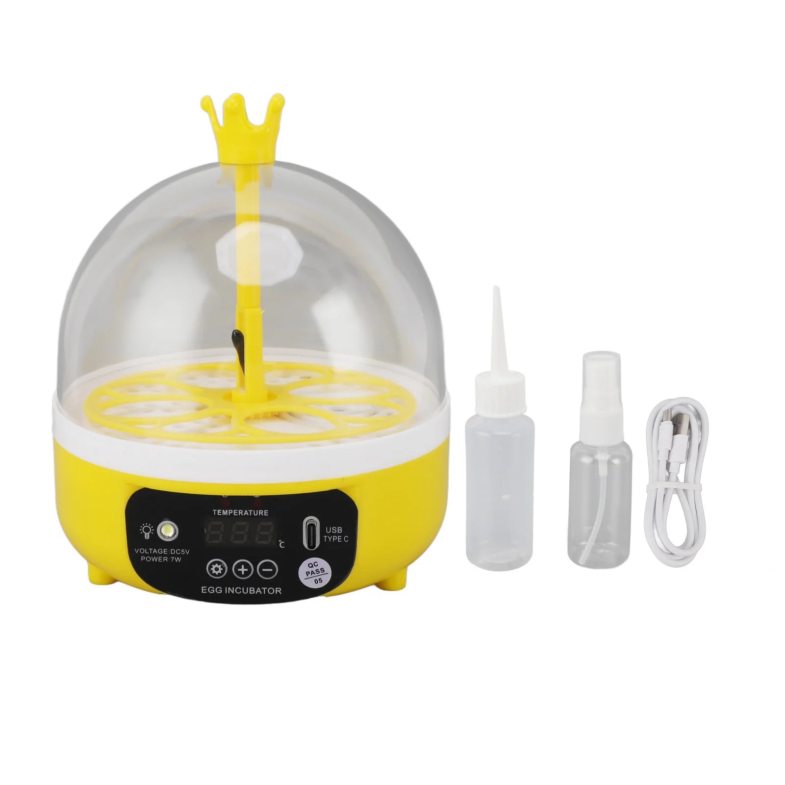 Digital Egg Candler Egg Incubator Noiseless Automatic Temperature Humidity Eggs Transparent Lid for Home Peaceful Pleasures Health and Wellness A