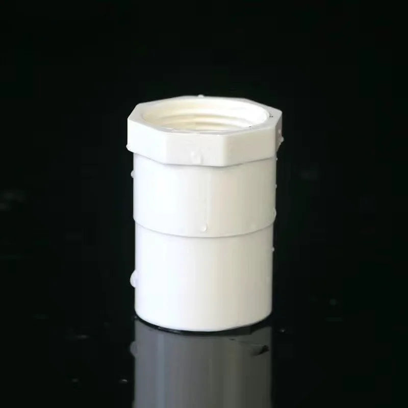2-Pack PVC Straight Pipe Connectors for Garden Irrigation 1/2"