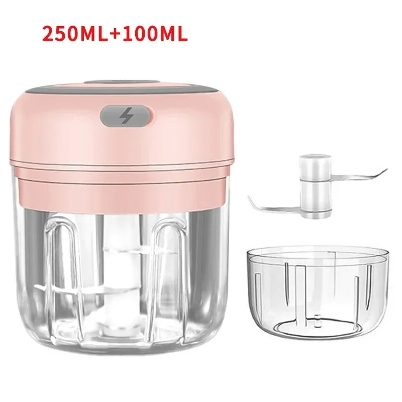 Mini Electric Garlic Chopper USB Rechargeable 100/250ml