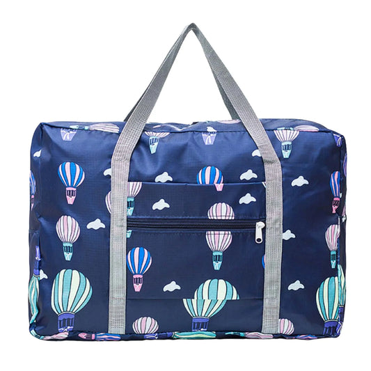 Printed Foldable Travel Duffel Bag Waterproof Carry On Luggage Under Seat Storage Organizer Weekender Overnight Bag for Travel Peaceful Pleasures Health and Wellness Color difference
