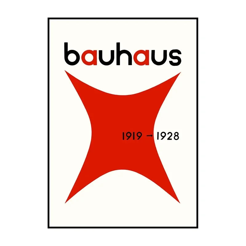Bauhaus Exhibition Poster Minimalist Vintage Canvas Wall Art
