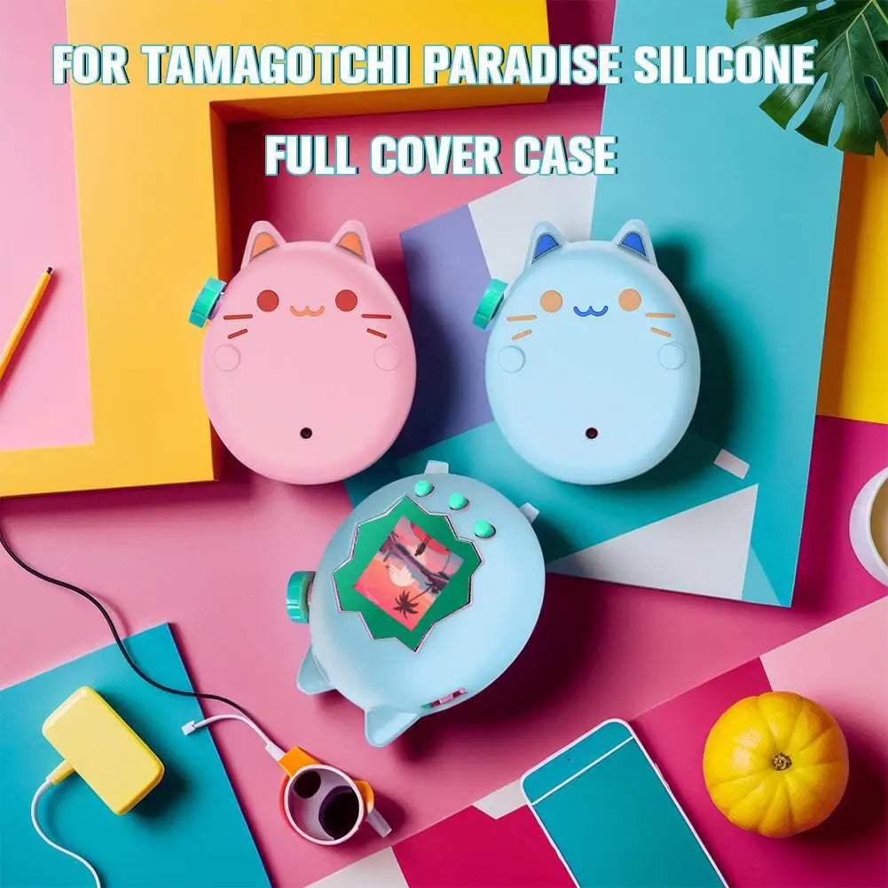 For Tamagotchi Paradise Silicone Protective Case Cute Skin Cover Sleeve Soft Shell Gaming Accessory Peaceful Pleasures Health and Wellness
