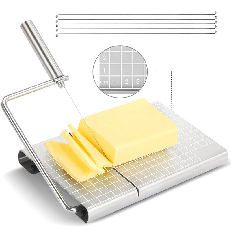 Stainless Steel Cheese Slicer with 5 Replacement Wires | JETTING